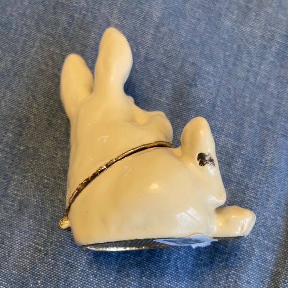 Enameled rabbit ring holder, easter bunny. - Picture 6 of 6